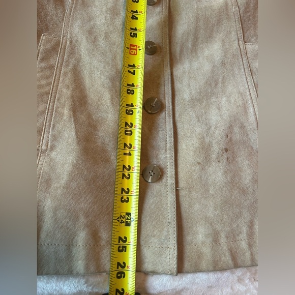 Vintage Esprit Soft Suede Leather Tan Fringe Jacket Womens L Cowgirl Ranch Lux - Picture 8 of 15